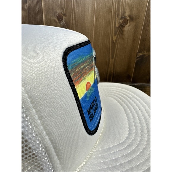 Vintage NWOT Marco Island Hat With Patches - Never Worn Pelican Beach Style - Picture 8 of 15